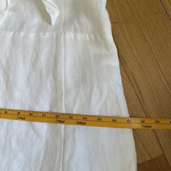 Emerson Fry Size Small Amy Puff Sleeve Short Dress - White. Lined. Linen NWOT - Picture 9 of 10